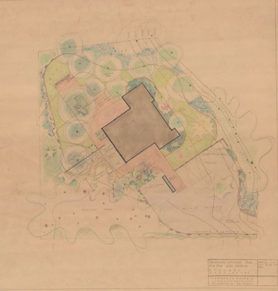 Lawrence Halprin Landscape Plan Ferris Residence Spokane